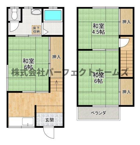 木屋元町テラウハウス　賃貸の間取り