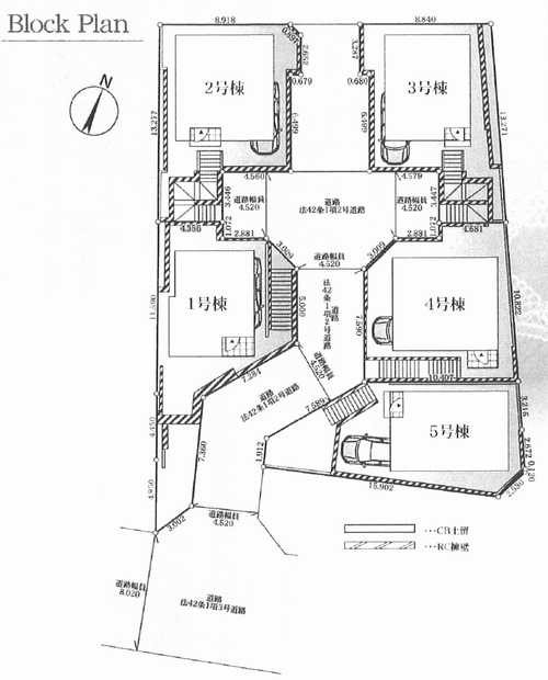 横浜市保土ケ谷区常盤台第5　新築戸建全5棟　3号棟の区画図