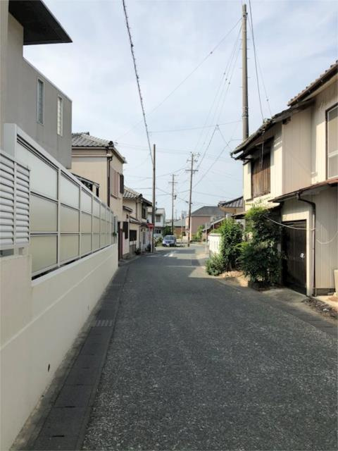 売地　田原市田原町の前面道路含む現地写真|前面道路　土地面積93.94㎡（約28.41坪）です。