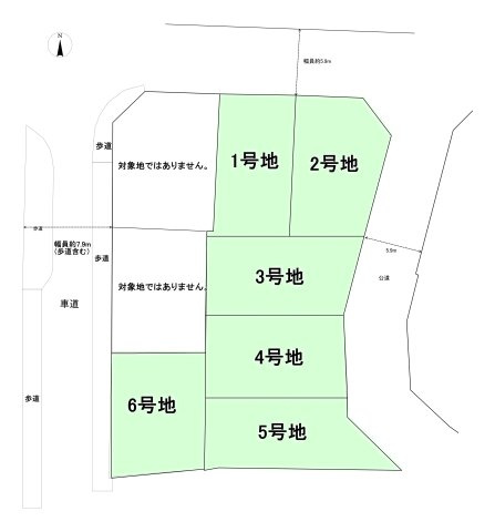 FreeLife久々知11　2号地の土地図