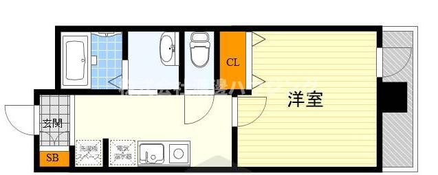 ミラクルセブン江坂の間取り