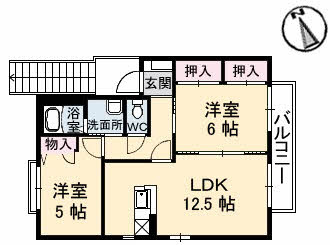 カーサ焼山中央E棟の間取り