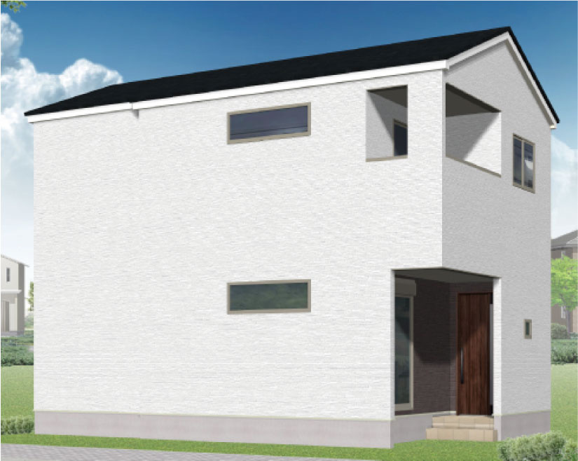 花園艮北町１期３号地の外観パース