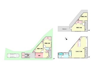 土地図＋建物プラン例