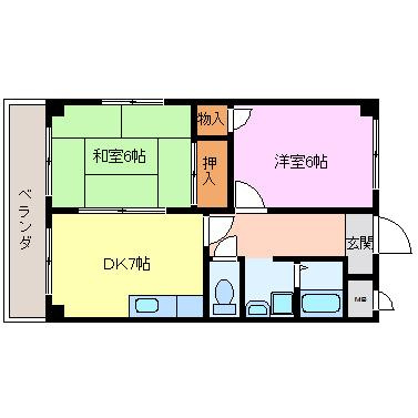グランドメゾン浅田Ⅱの間取り