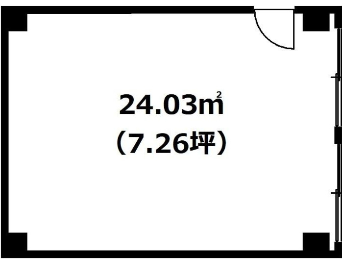 大津市浜町の店舗事務所の間取り