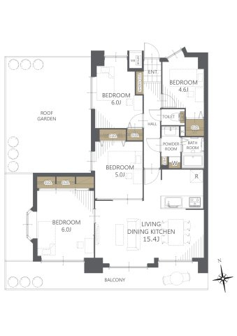 【間取り】宝マンション富田町 