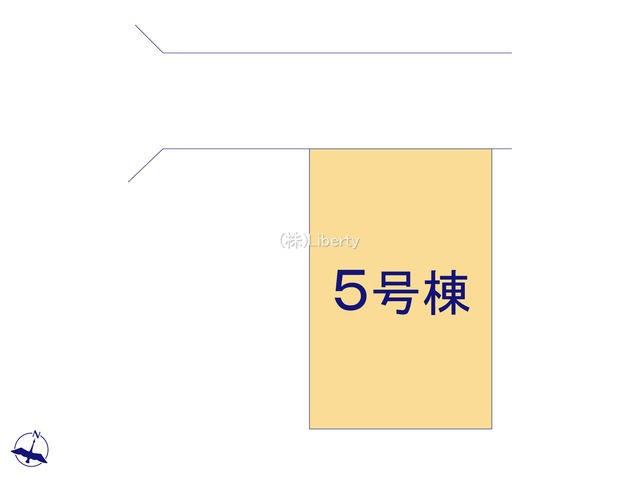 ひたちなか市東石川第13　新築戸建　5号棟の区画図