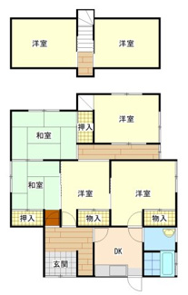 【間取り】 | 大字川上（川上団地）2階建（55坪）