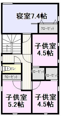 仲介手数料不要！東根市神町東三丁目A棟の区画図