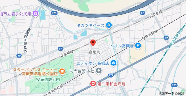 ガーデンビレッジＢ棟の地図