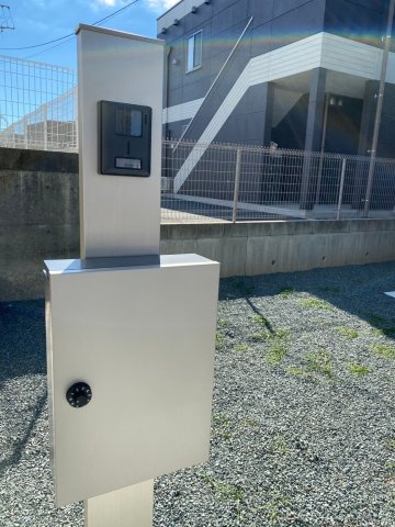 菊池郡大津町引水／30号棟／のその他|来客時に顔を見て対応できるモニター付きインターホン。