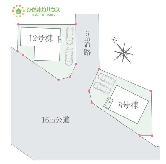 【区画図】 | 取手市青柳　新築戸建　8号棟 | 角地につき日当たり・風通し良好です☆