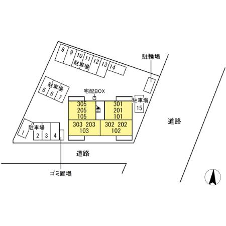 アウローラの駐車場
