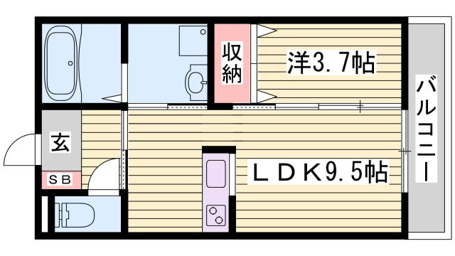 KレジデンスWESTの間取り