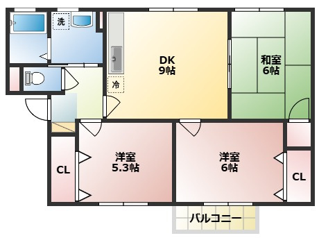【間取り】 | ルミエール二階堂