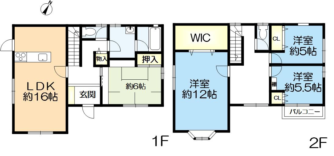 富士が丘６丁目　中古戸建の間取り