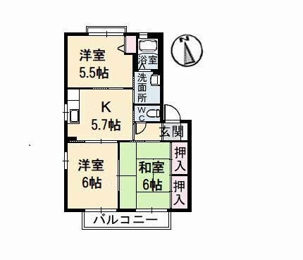 シャーメゾンⅠ番館の間取り