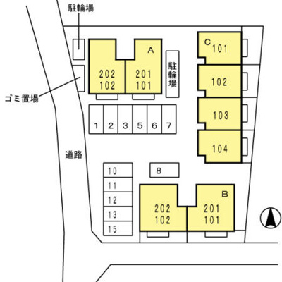【駐車場】 | ガーデンビレッジB棟
