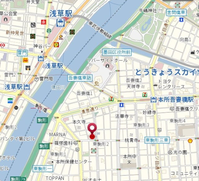 エスポワール吾妻橋の地図|★案内図★