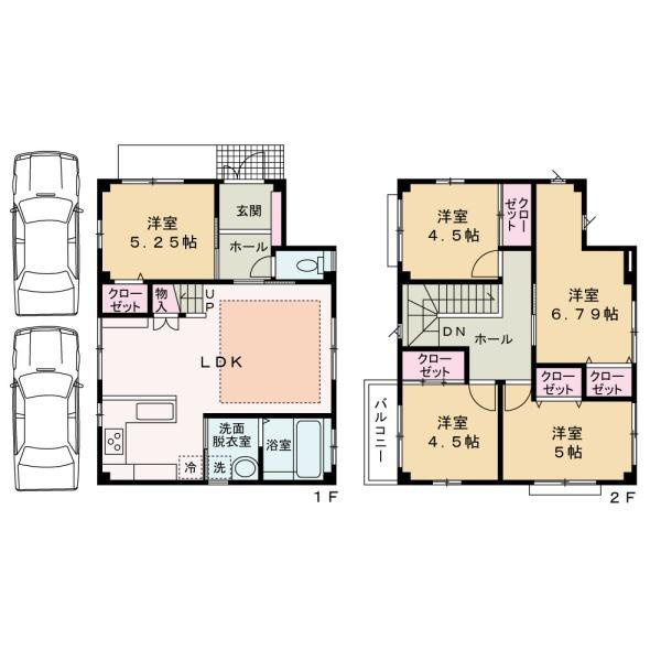 和歌山市園部　中古戸建の間取り