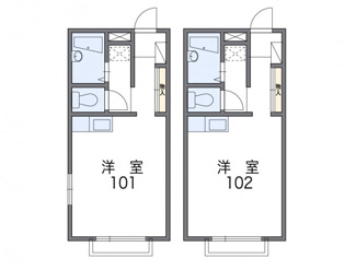 【間取り】 | レオパレス武蔵砂川Ⅰ | 代表的な間取のため実際の間取とは異なる場合があります