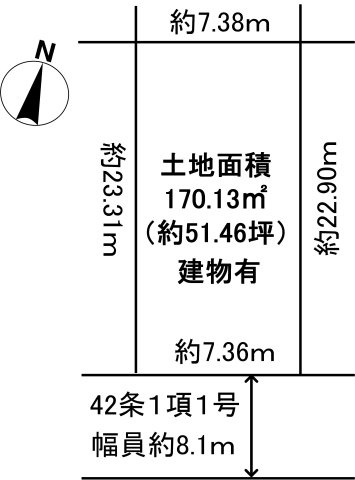 東落合３丁目土地　の土地図