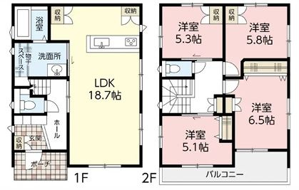 廿日市市阿品三丁目　№35662の間取り|4ＬＤＫ
