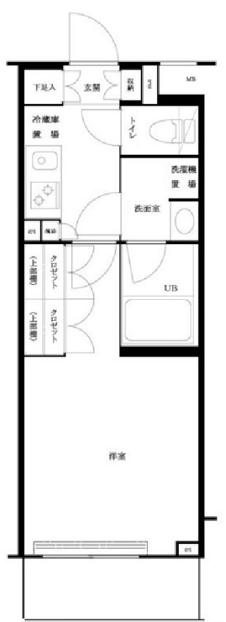 ルーブル大森西の間取り|間取り　1K広めバストイレ別独立洗面台