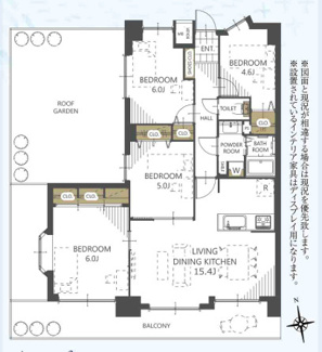 【間取り】 | 【宝マンション富田町】✨️仲介手数料無料✨️春田小学校・富田中学校