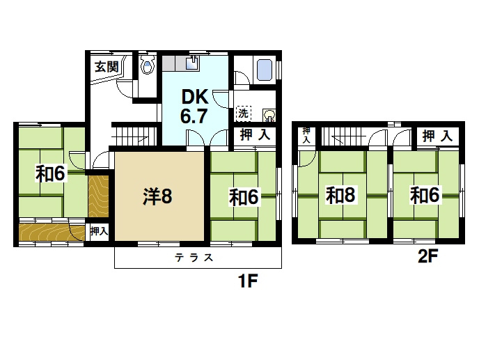 加茂町戸建の間取り