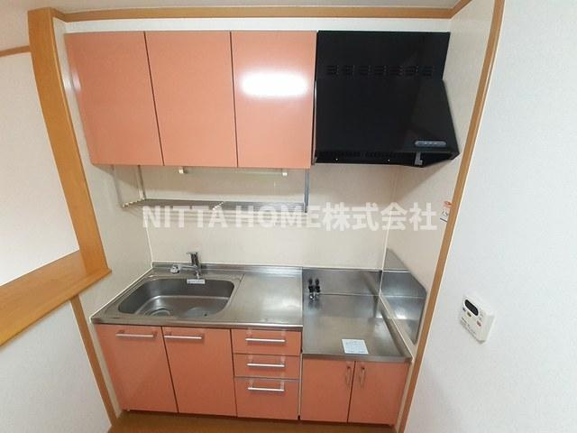 サンライズ福田Ｂのキッチン|コンロ設置可能なオープンタイプのキッチンです◇