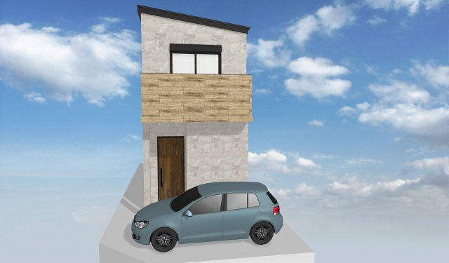 古市6丁目新築戸建の外観パース