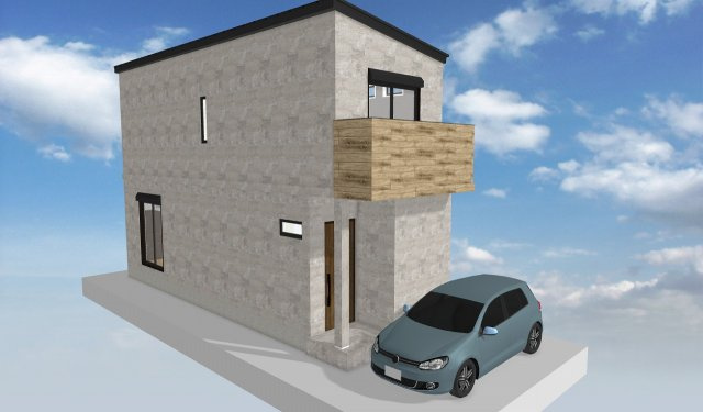 古市6丁目新築戸建の外観パース