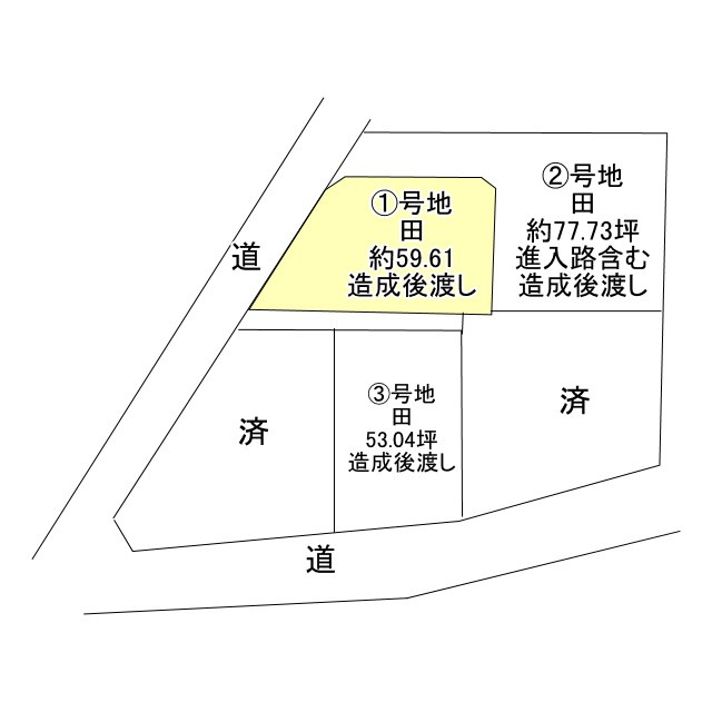 西条市中野甲の売地の土地図