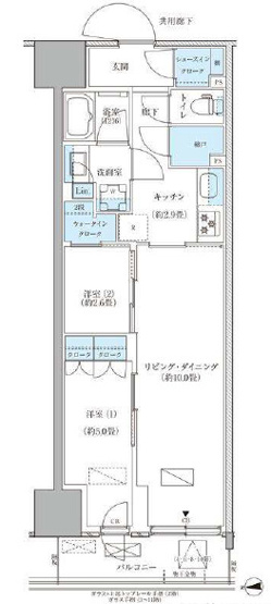 【間取り】 | パークアクシス品川天王洲アイル