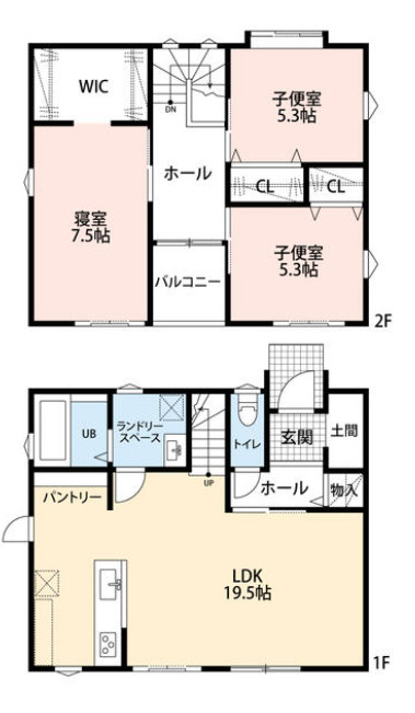 【No.7390】徳尾中古住宅/3LDK/築7年/太陽光発電システム＆蓄電池設置の間取り