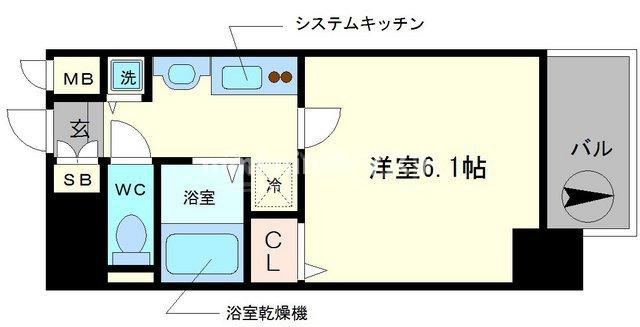 プレサンス難波幸町の間取り
