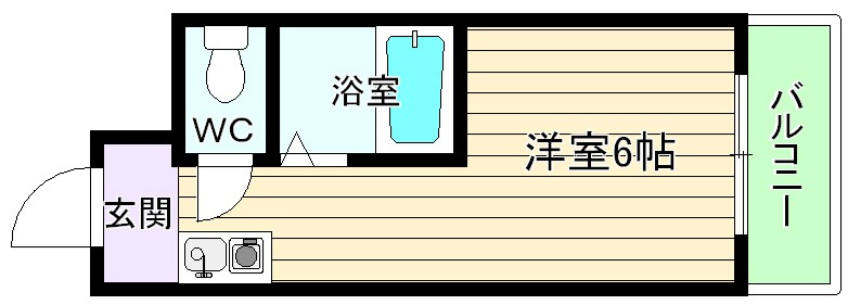 大阪市都島区中野町１丁目の賃貸マンションの間取り