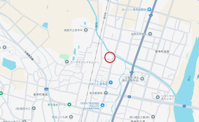 姫路市香寺町岩部　　JR播但線「香呂駅」徒歩10分の地図