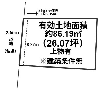 紫野宮東町建築条件無土地の土地図