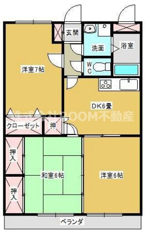 西村コーポレーションⅡの間取り