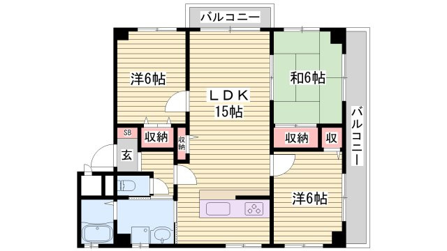 リバティ田寺の間取り