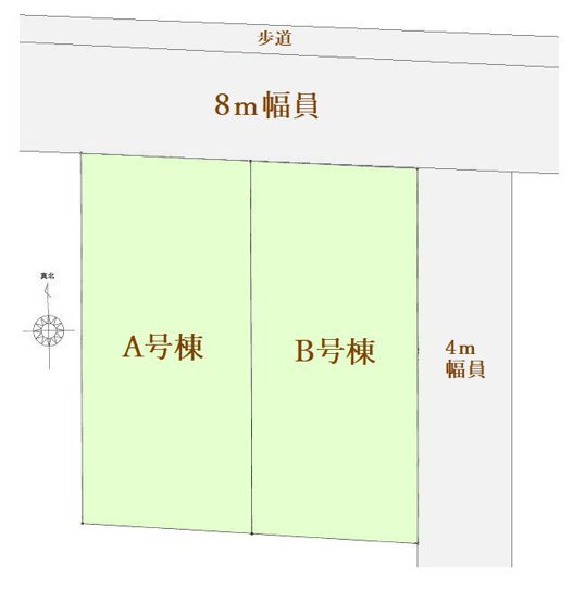 【区画図】 | －弊社限定取扱－小平市小川西町5丁目　新築戸建　全2棟