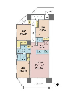 プレミスト豊崎シーアンドパークスの間取り
