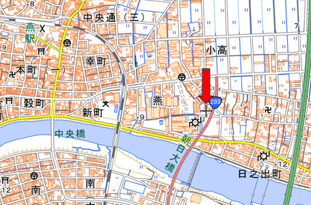 新潟県燕市 一棟アパートの地図