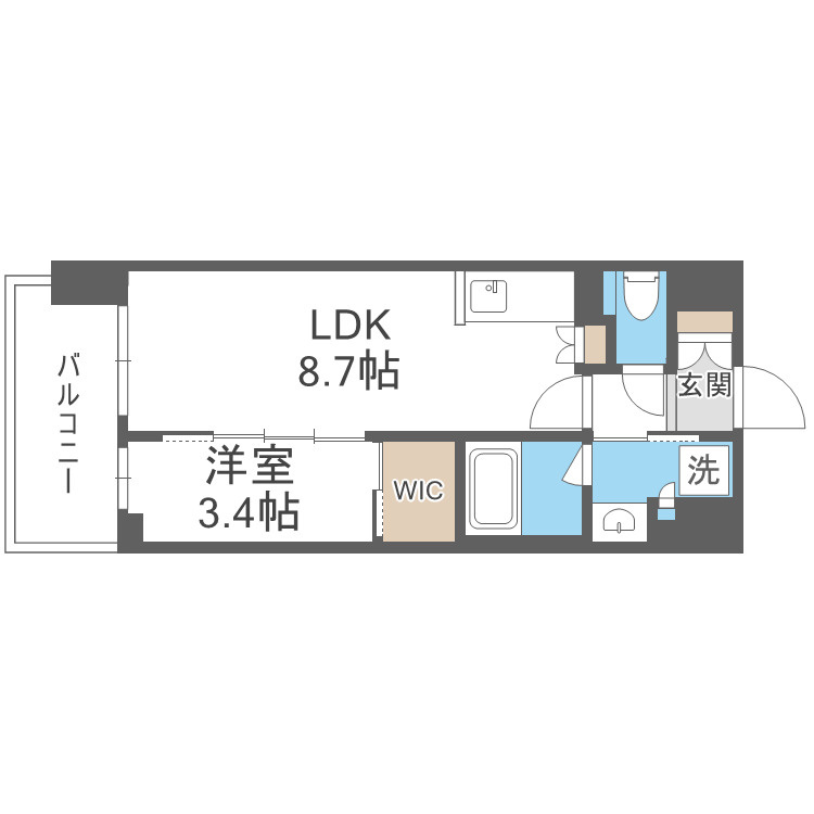 コンフォリア新大阪宮原Qの間取り