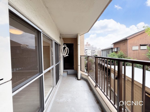梅島ハイツのバルコニー