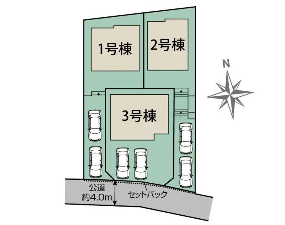 取手市台宿１丁目　新築戸建　１号棟の区画図