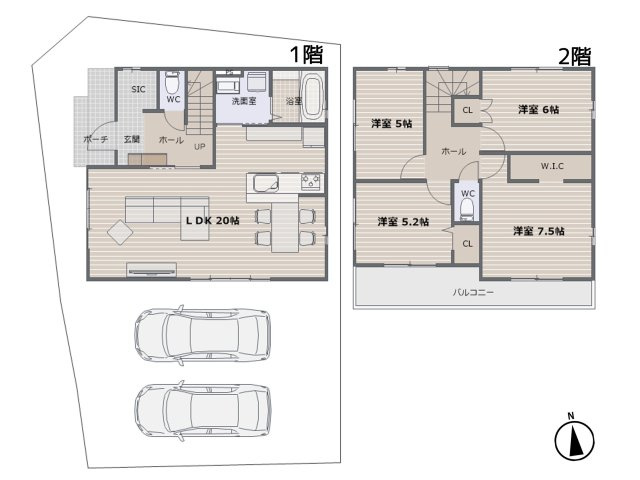 福田1号棟の間取り